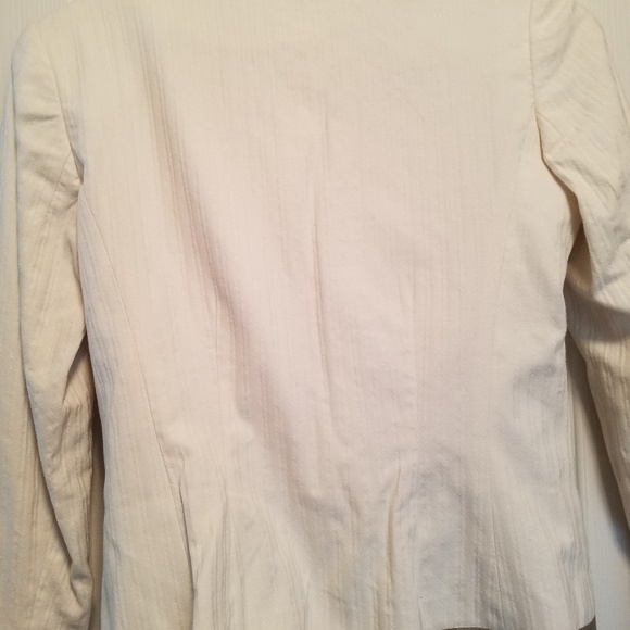 Express Cream blazer with Khaki green pipeing - Picture 4 of 4